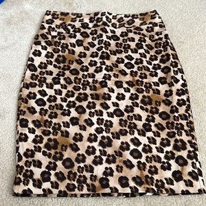Charter Club leopard print pencil skirt